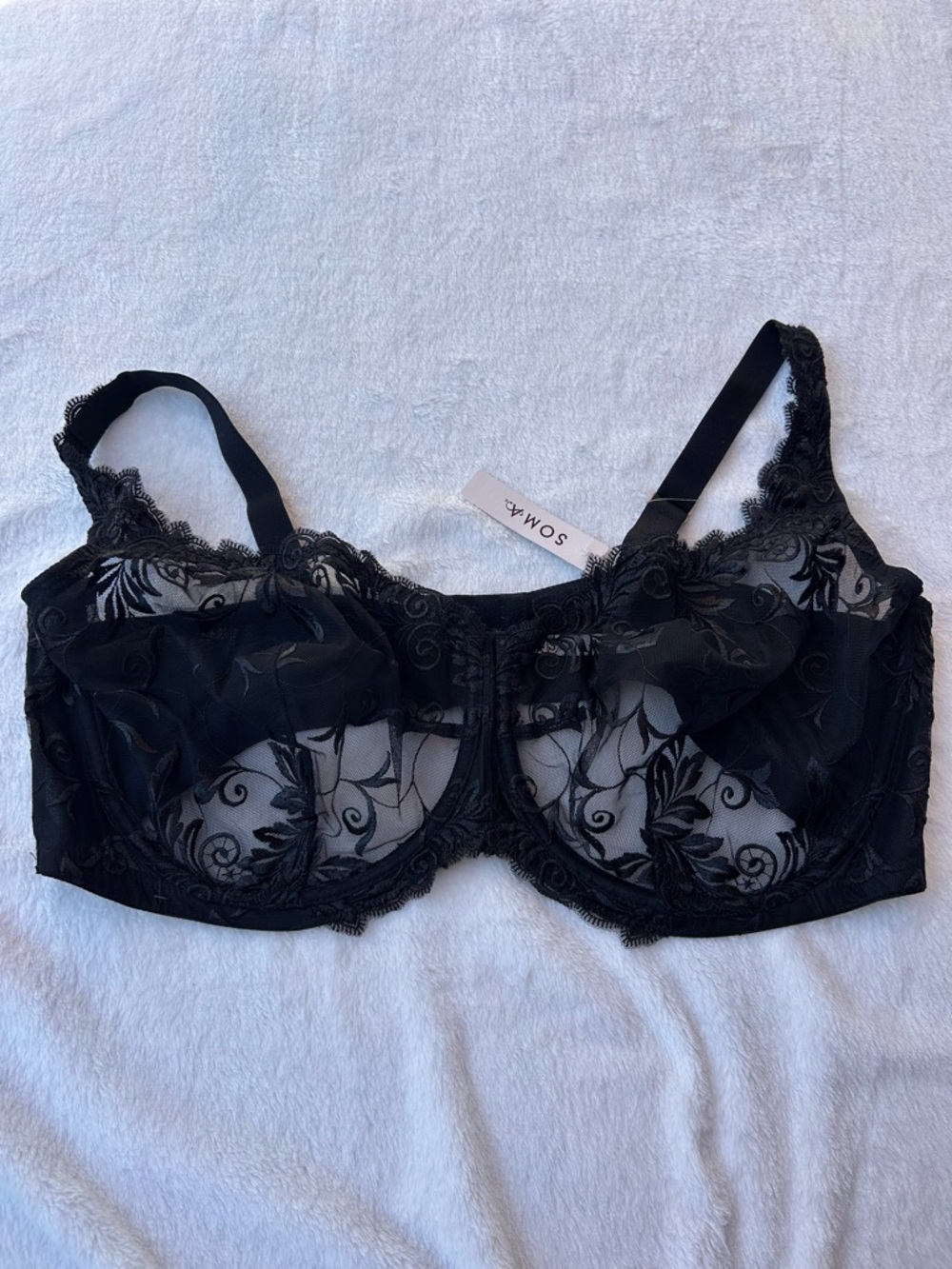 Soma sensuous Black Lace Underwire Bra